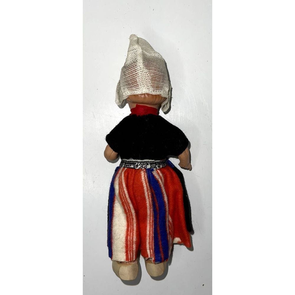 Made in Holland Dutch Doll with Clogs Vintage 7 inch Hand Painted - Picture 4 of 6